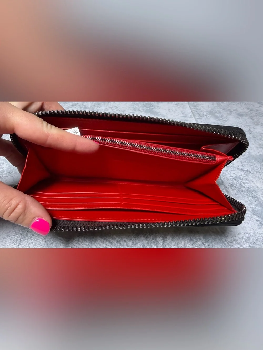 Christian Louboutin black studded Panettone Wallet
